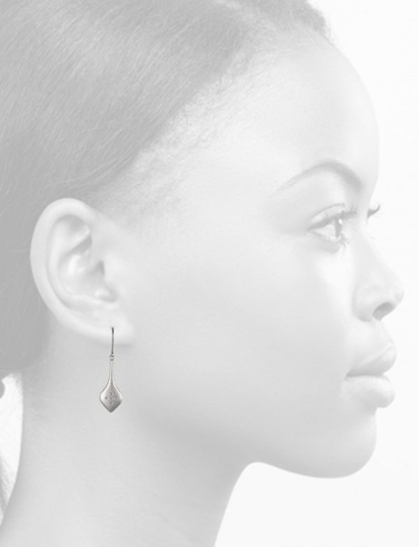 Still Light Earrings – Silver & Diamond