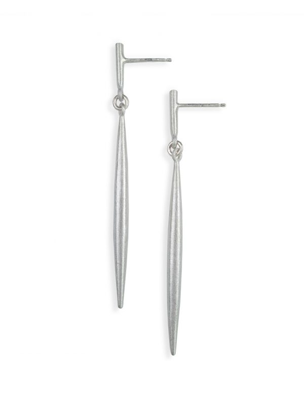 Filament Stud Earrings – Silver