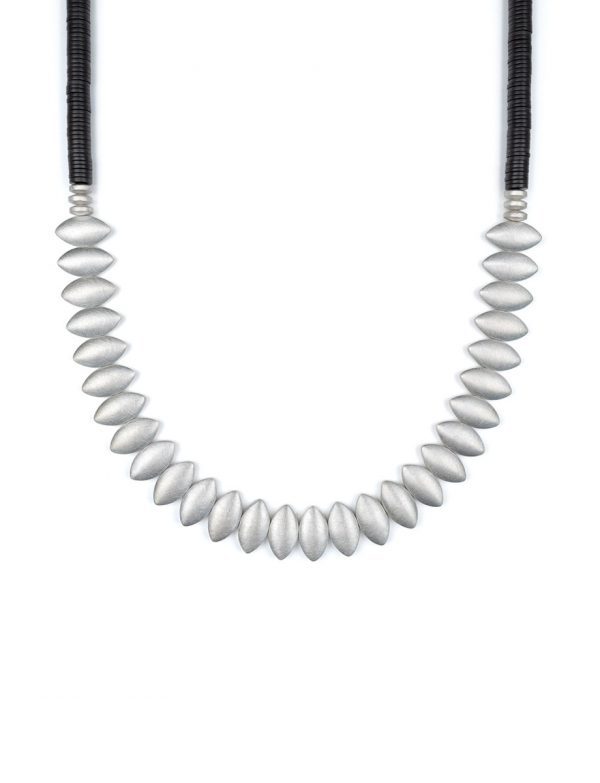 Between Seasons Necklace – Silver & Hematite