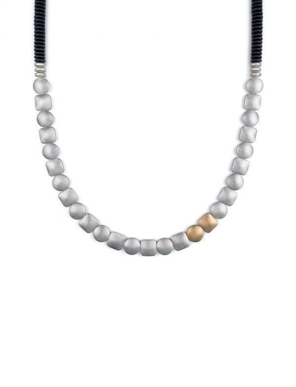Pause Between Breaths Necklace – Silver & Hematite