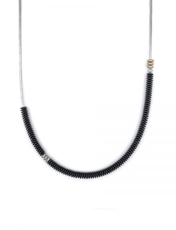 Merging Paths Necklace – Silver & Hematite