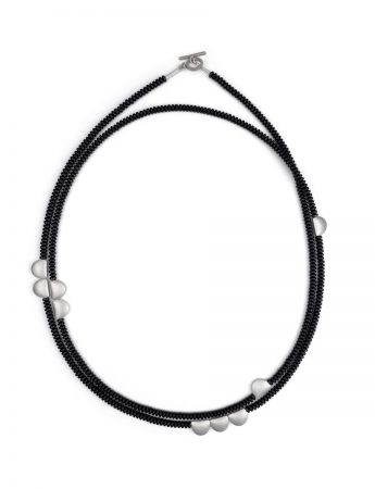 Tangents Necklace – Silver & Hematite