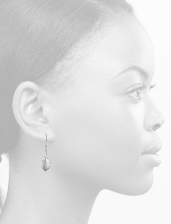 Network of Light Earrings – Silver & Diamonds