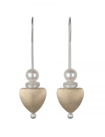 Balancing Worlds Earrings – Silver, Gold & Pearl