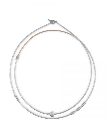 Thread of Light Necklace – Silver, Gold & Pearl