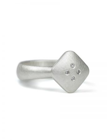 Intersection Ring – Silver & Diamond