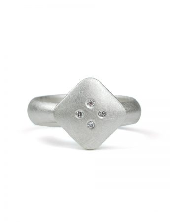 Intersection Ring – Silver & Diamond