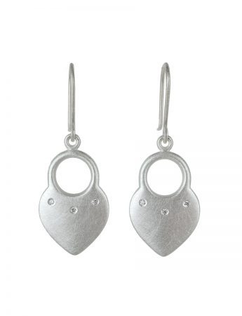 Heart of Light Earrings – Silver & Diamond