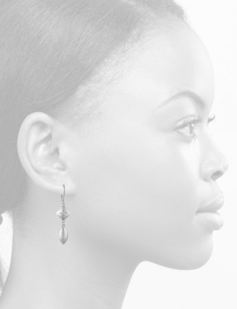 Intersection Earrings – Silver & Diamond