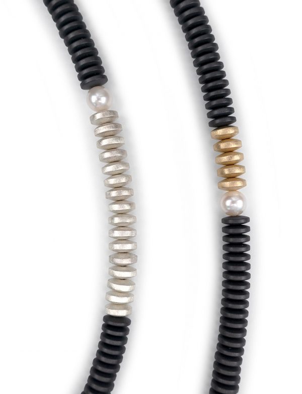 Through Darkness, Light Necklace – Silver & Hematite
