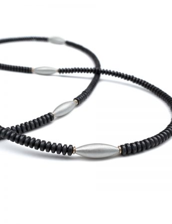 Moments of Light and Dark Necklace – Silver & Hematite