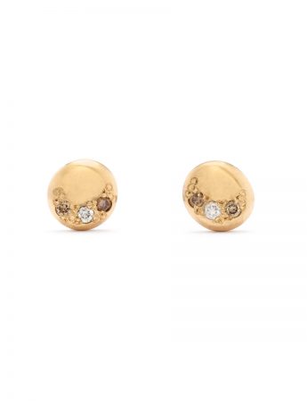 Mini Glimmer Stud Earrings – Yellow Gold & Diamond