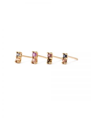 Soul Mate Single Stud Earring – Gold & Sapphire