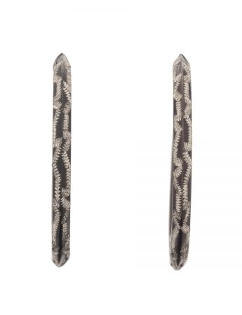 Small Signature Hoop Earrings – Blackened Silver