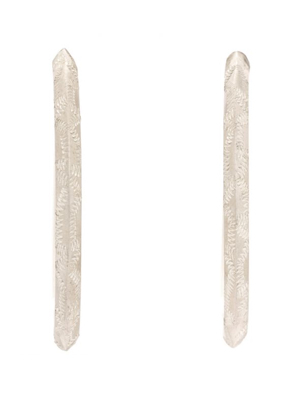 Small Signature Hoop Earrings – Sterling Silver