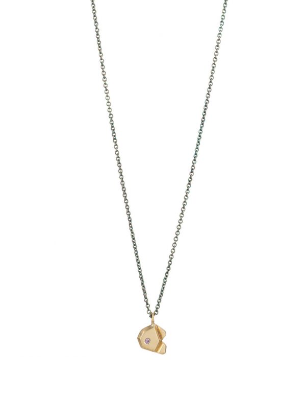 Counterbalance Necklace – Gold & Pink Sapphire