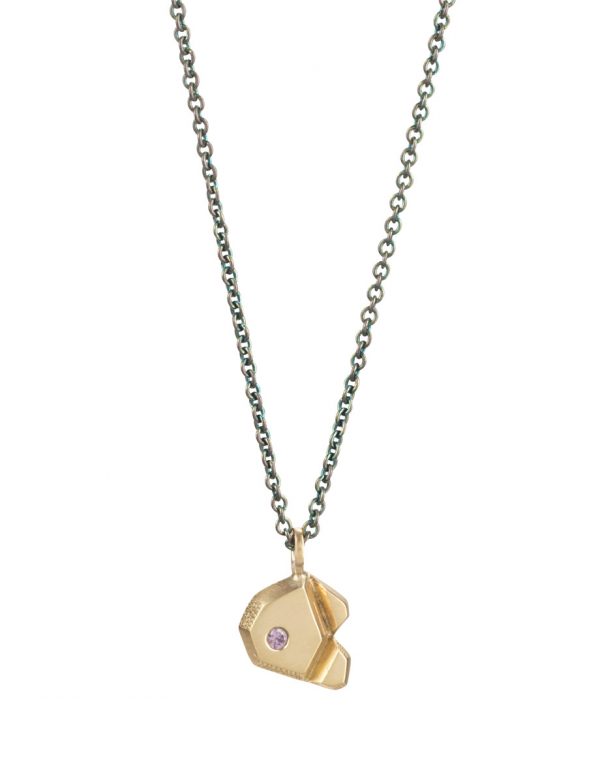 Counterbalance Necklace – Gold & Pink Sapphire