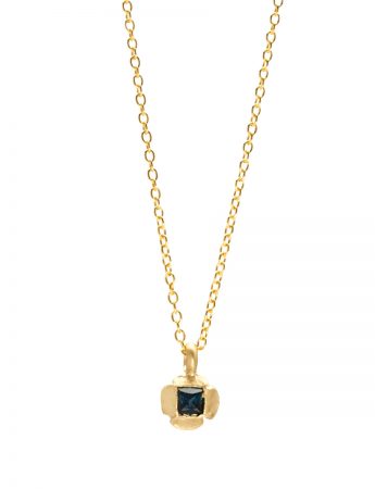 Memento Necklace – Yellow Gold & Sapphire