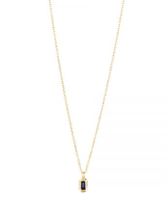 Memento Necklace – Gold & Blue Sapphire