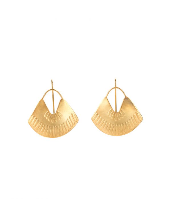 Ruby City Hook Earrings – Gold Plated