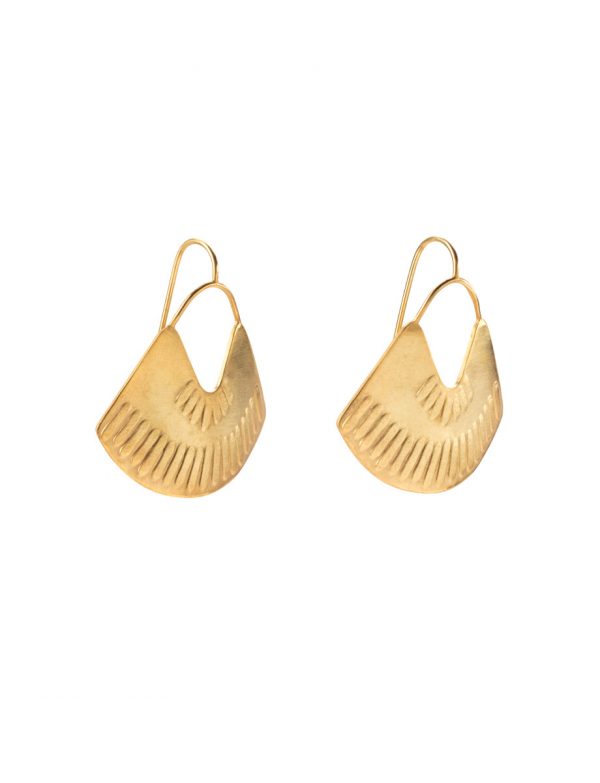 Ruby City Hook Earrings – Gold Plated