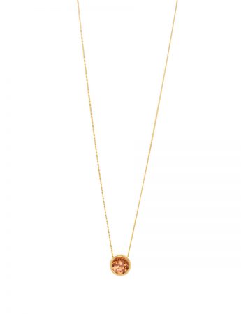 Balance Pendant Necklace – Yellow Gold & Orange Zircon