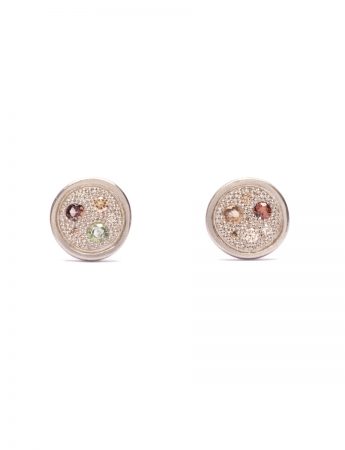 Eternal Love Stud Earrings – White Gold & Sapphire