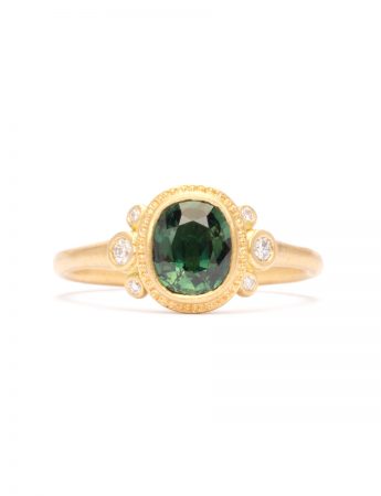 Old World Ring – Green Sapphire & Gold