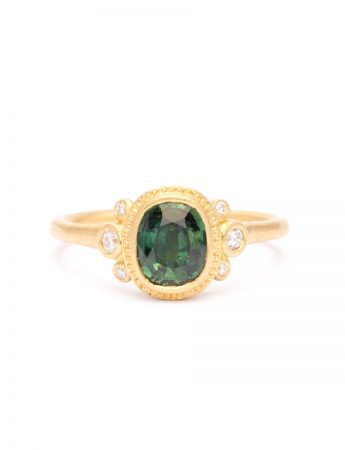 Old World Ring – Green Sapphire & Gold