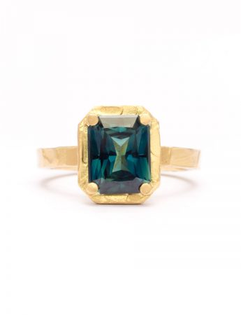 Relic Ring – Gold & Teal Sapphire