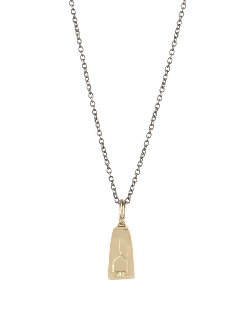 Whisper Necklace – Gold & Blackened Silver