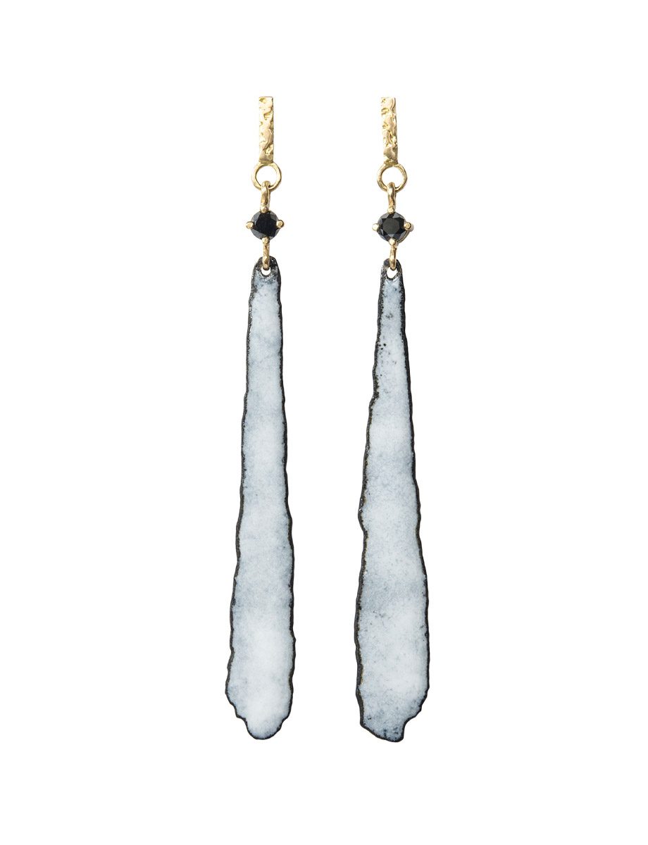Raw black deals diamond earrings