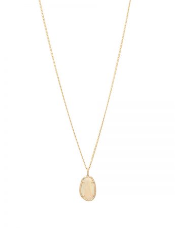 Opal Outline Pendant Necklace – Yellow Gold & Opal