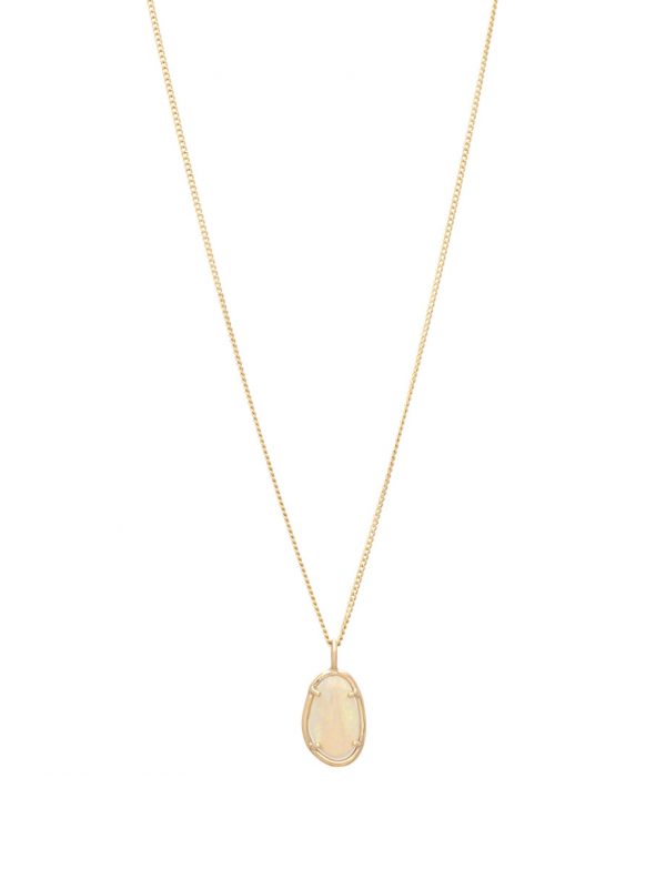 Opal Outline Pendant Necklace – Yellow Gold & Opal