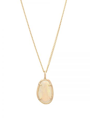 Opal Outline Pendant Necklace – Yellow Gold & Opal