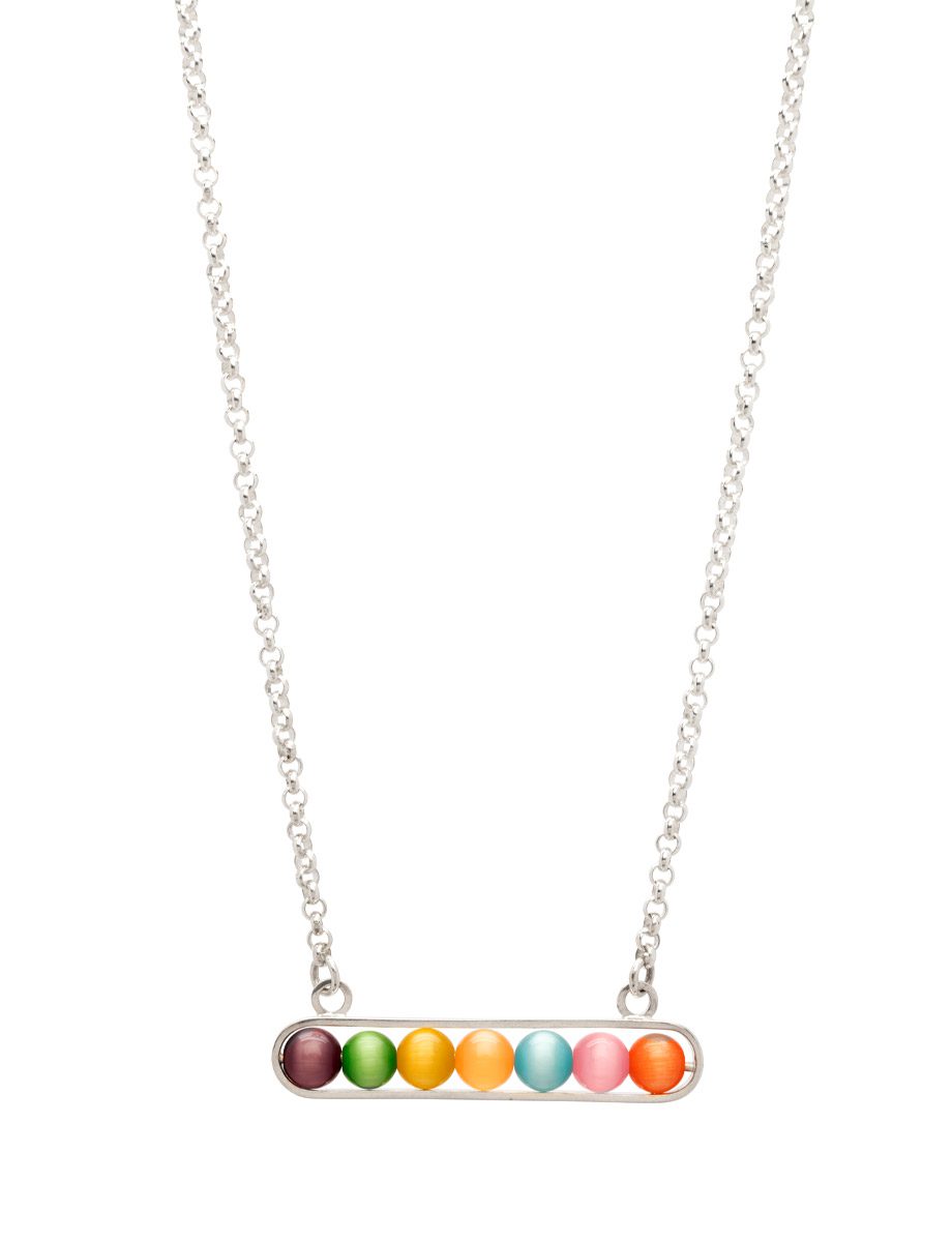 Rainbow 2024 bar necklace