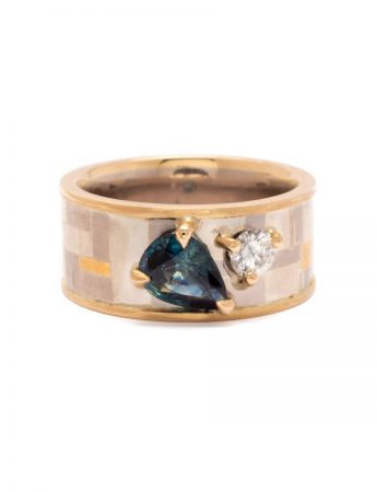 Harmonious Terrain Ring – Sapphire & Diamond