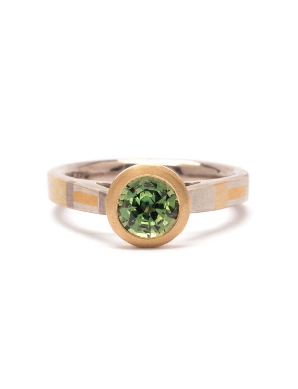 Lush Terrain Ring – Gold & Green Sapphire