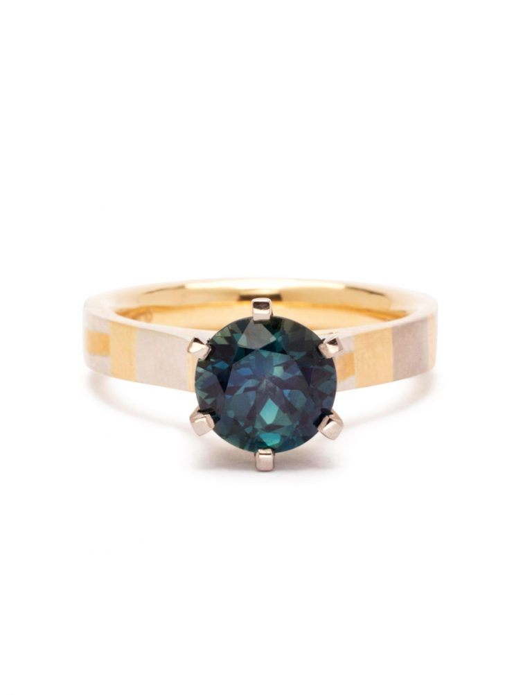 Everlasting Terrain Ring – Gold & Sapphire