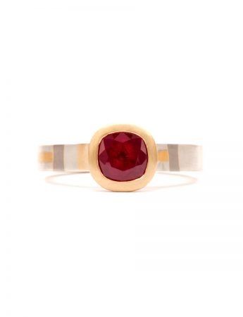 Sacred Terrain Ring – Gold & Ruby