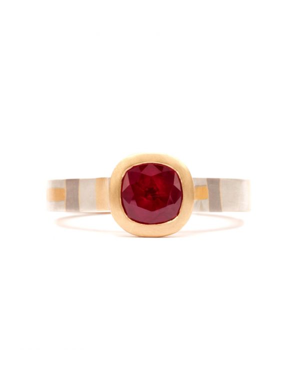 Sacred Terrain Ring – Gold & Ruby