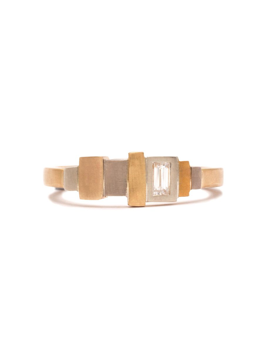 Gold & Diamond Linear Sequence Ring | e.g.etal | Melbourne