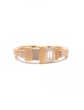 Diamond Linear Sequence Ring – Gold & Diamond