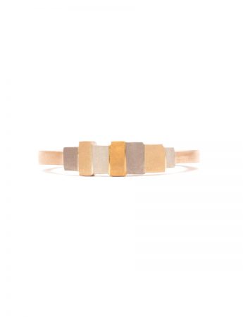 Linear Sequence Ring – White & Yellow Gold