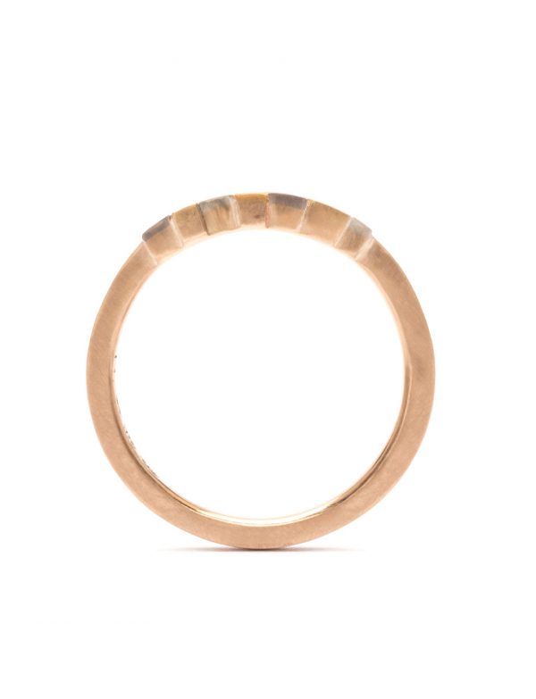 Linear Sequence Ring – White & Yellow Gold