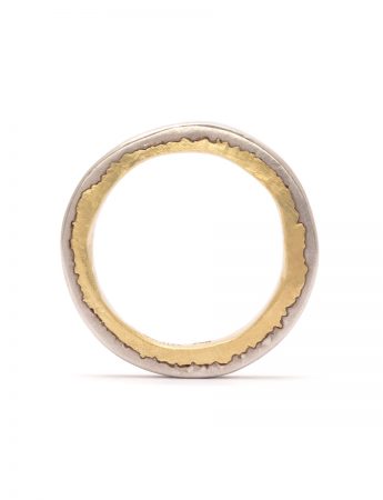 Twice Cast Ring – Silver and Yellow Gold
