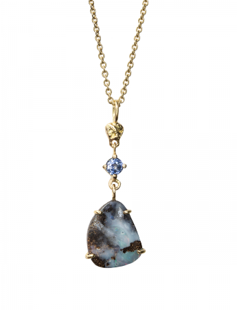 Beneath The Waves Necklace – Opal & Sapphire