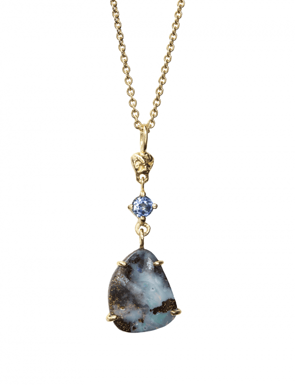 Beneath The Waves Necklace – Opal & Sapphire