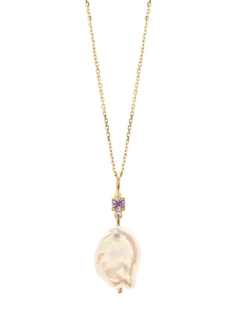 Atlantia Seas Keshi Pearl Necklace – Lilac Sapphire