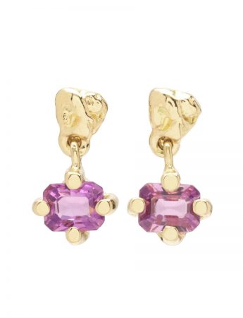 Lemuria Earrings – Purple Sapphire & Gold